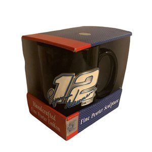 Ryan Newman #12  NASCAR Mug Coffee Cup Marbled Black Racing Fine Pewter
